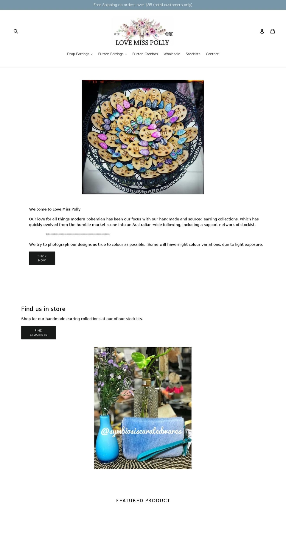 lovemisspolly.com.au shopify website screenshot