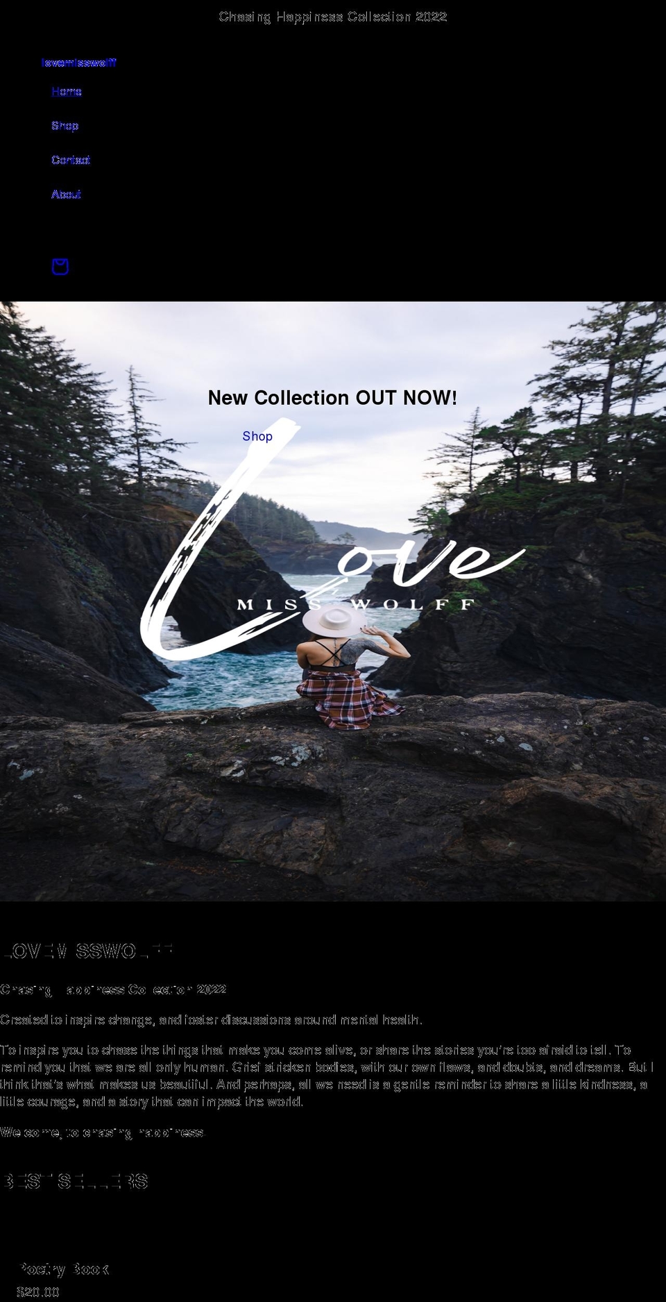 lovemisswolff.com shopify website screenshot