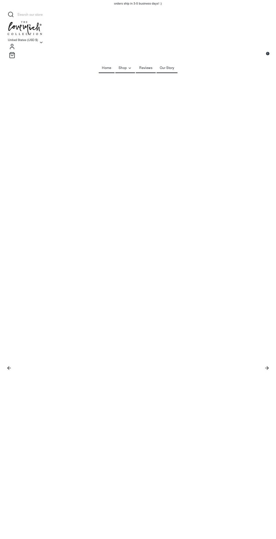 lovemitchcollection.com — Shopify storefront screenshot