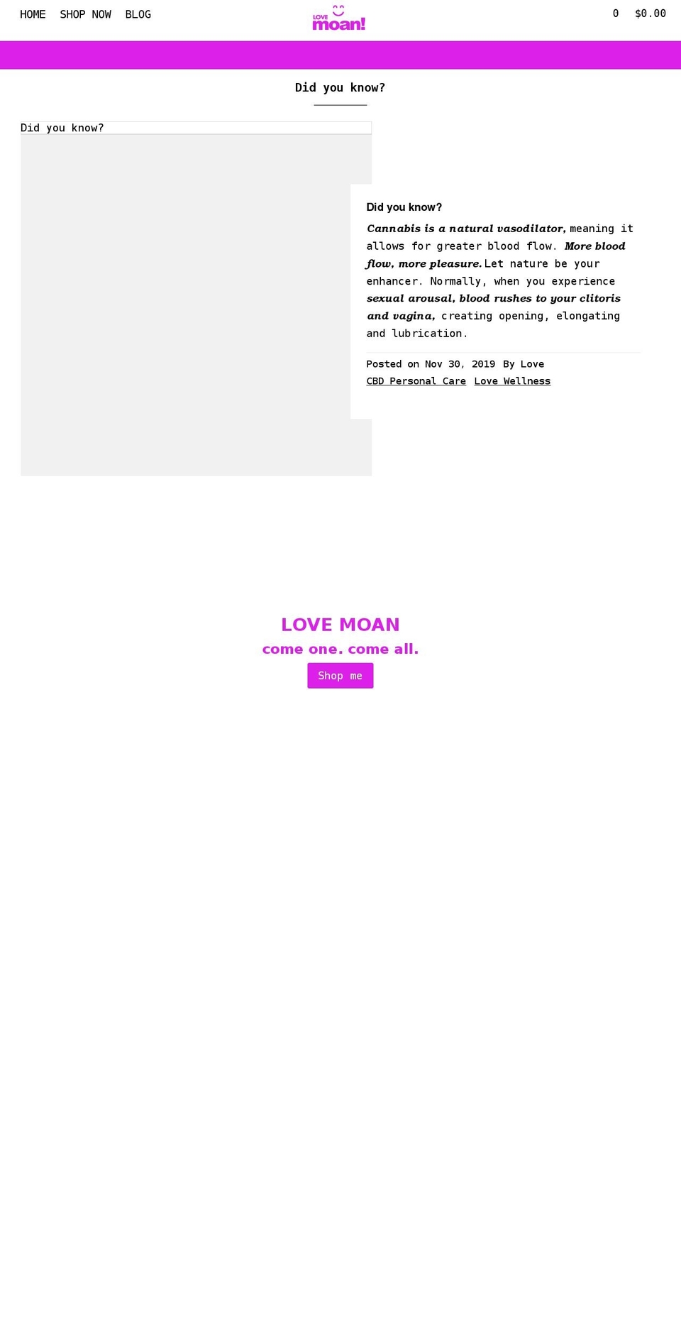 lovemoan.com shopify website screenshot
