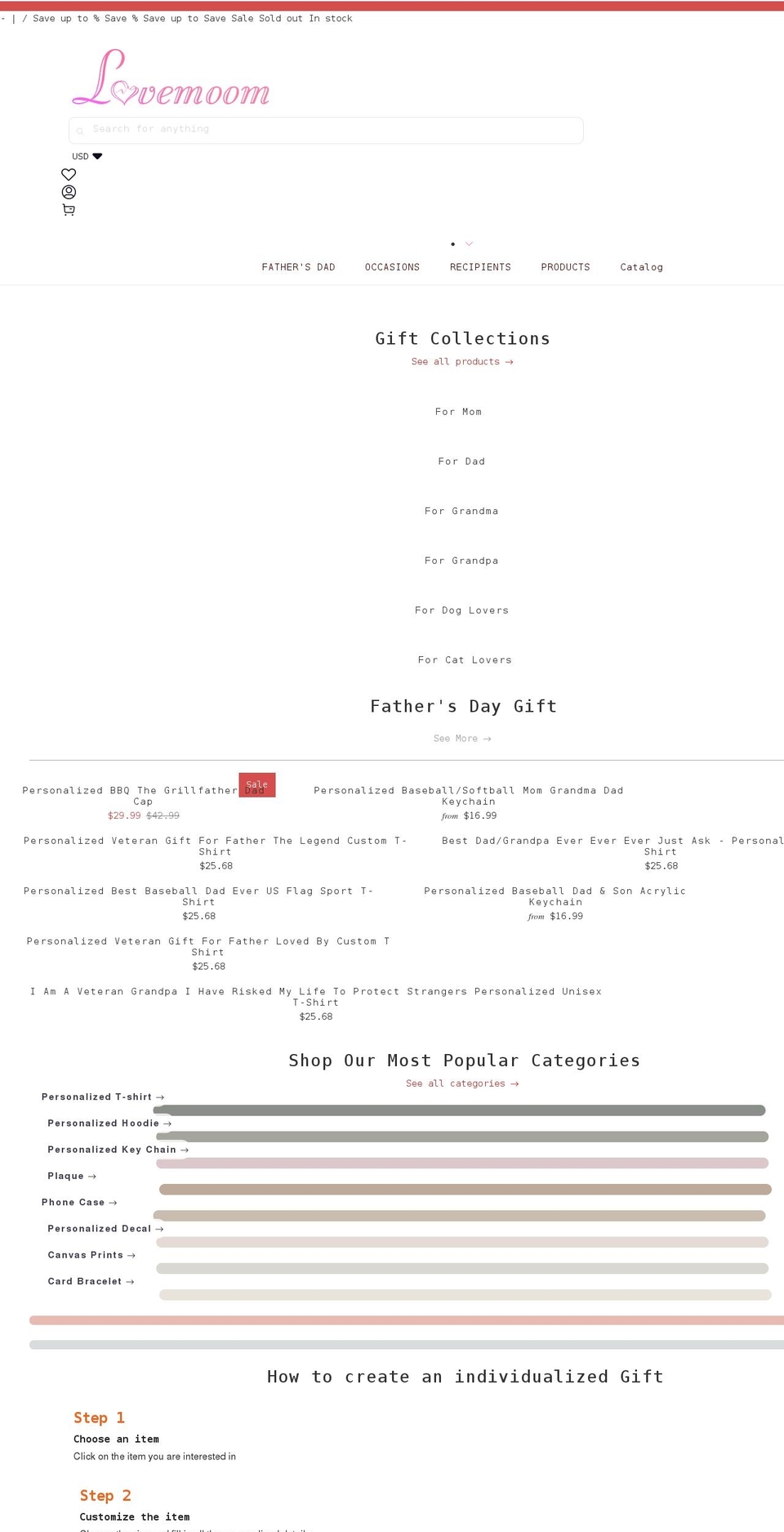 lovemoom.com shopify website screenshot