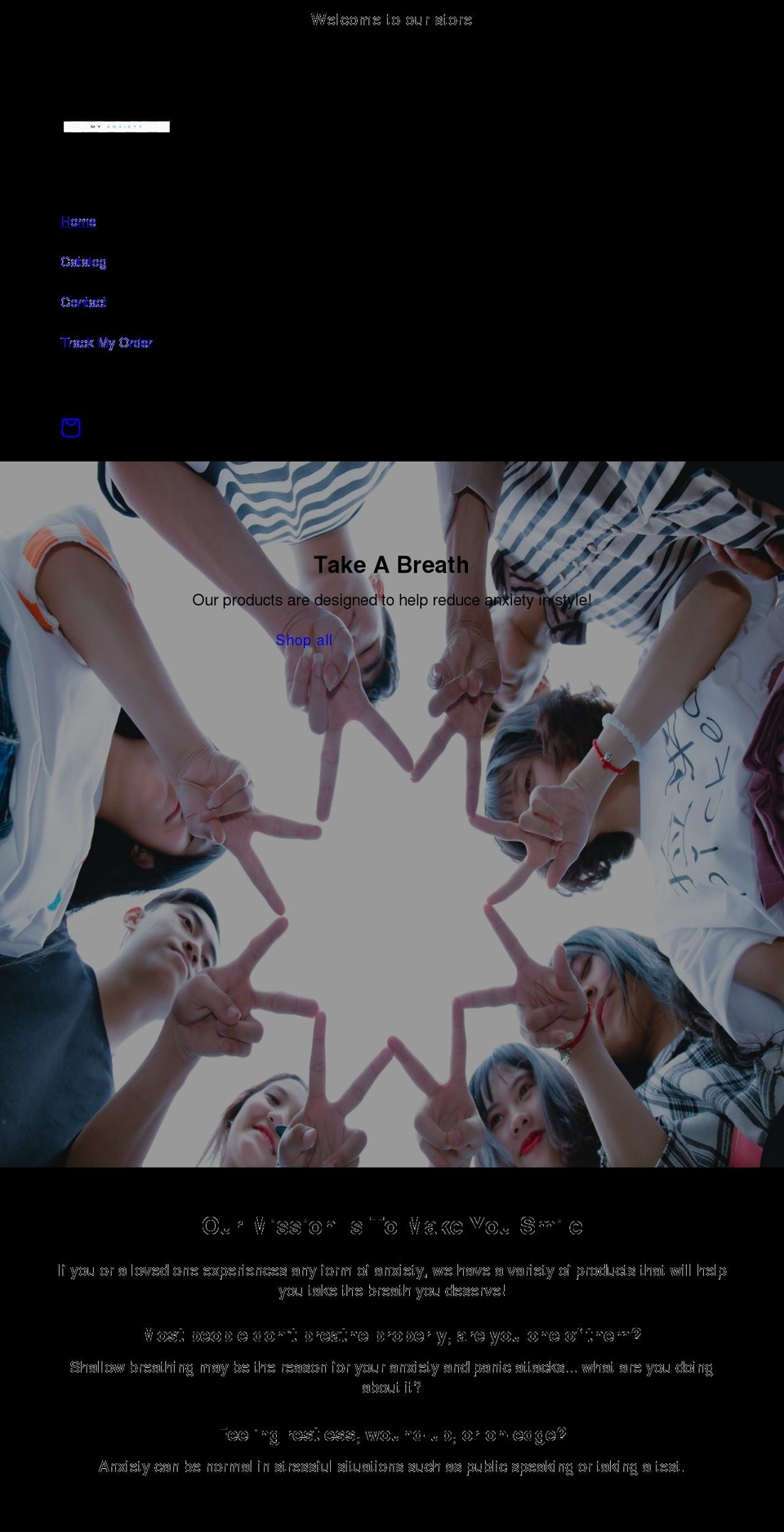 lovemyanxiety.com shopify website screenshot