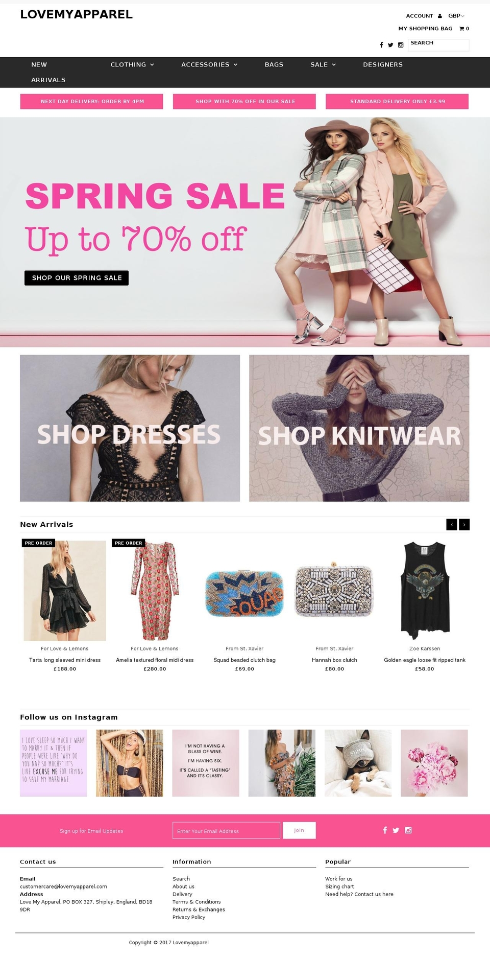 lovemyapparel.com shopify website screenshot