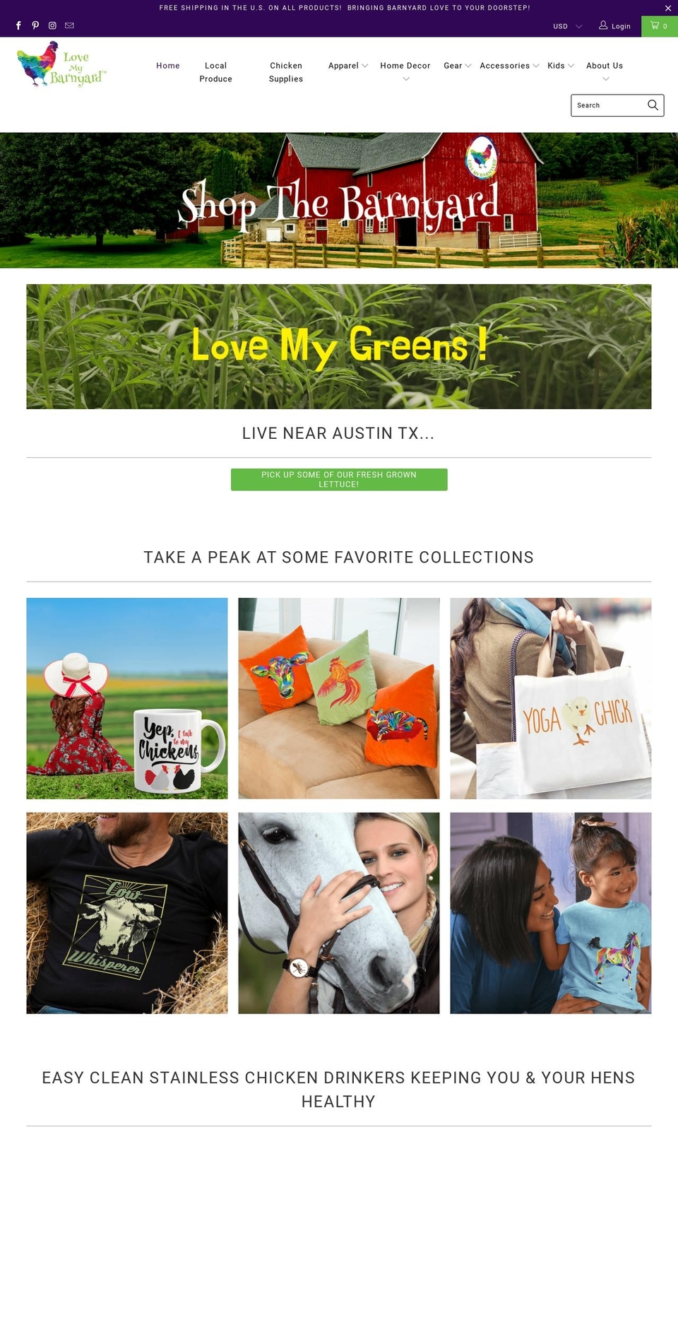 lovemybarnyard.com shopify website screenshot