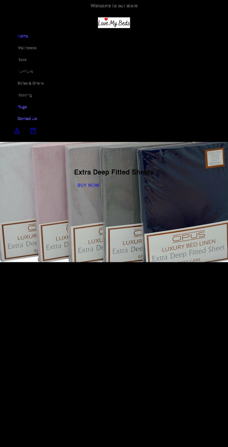 lovemybeds.co.uk shopify website screenshot