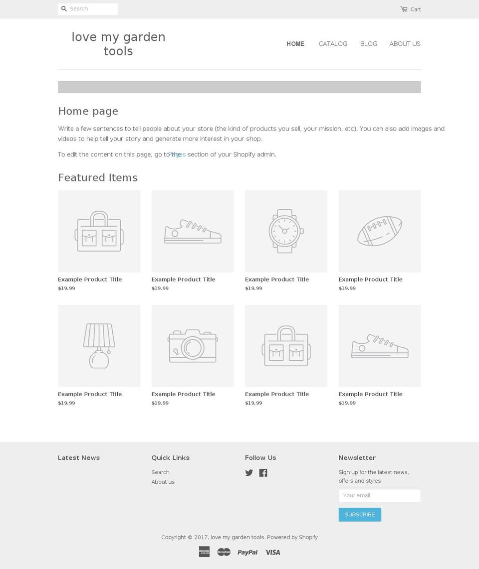 lovemygardentools.com shopify website screenshot