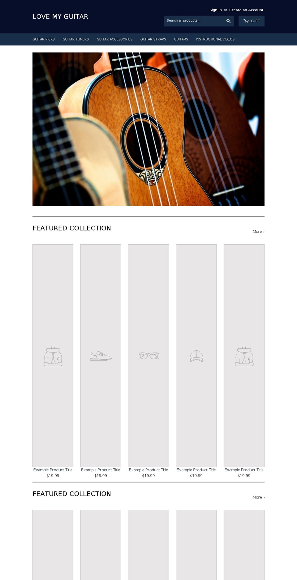 lovemyguitar.com shopify website screenshot