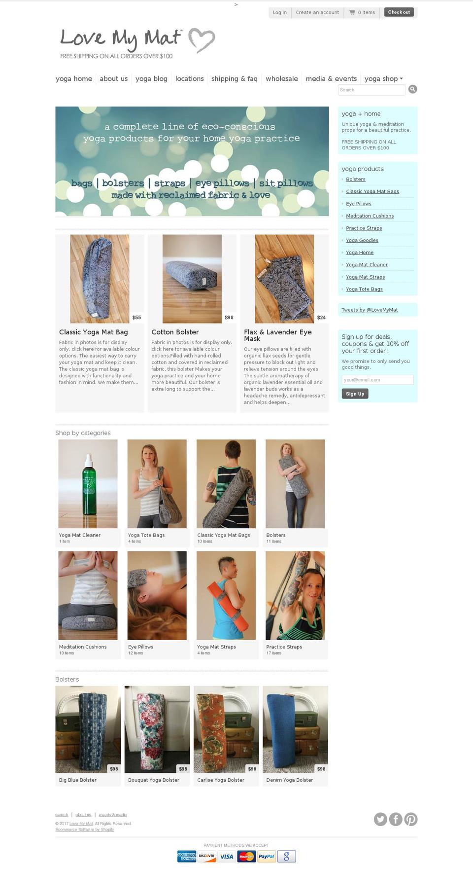 lovemymat.com shopify website screenshot