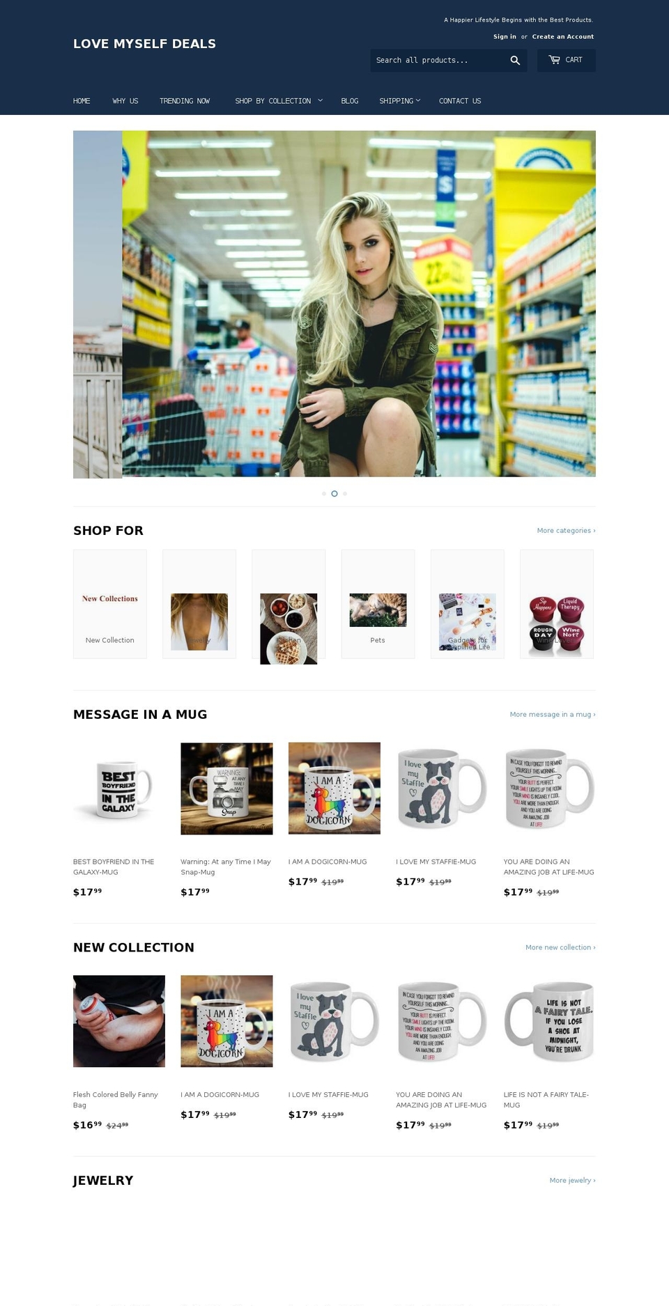 lovemyselfdeals.com shopify website screenshot