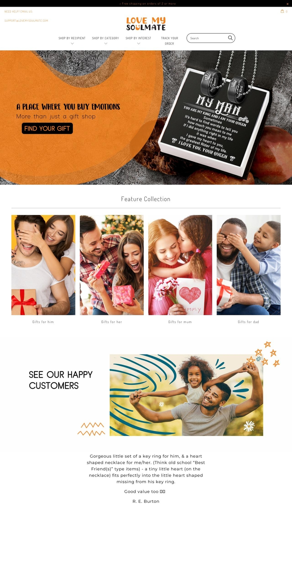 UK Shopify theme site example lovemysoulmate.com