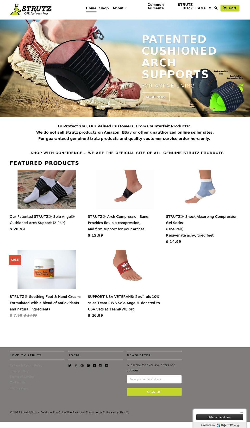 lovemystrutz.com shopify website screenshot