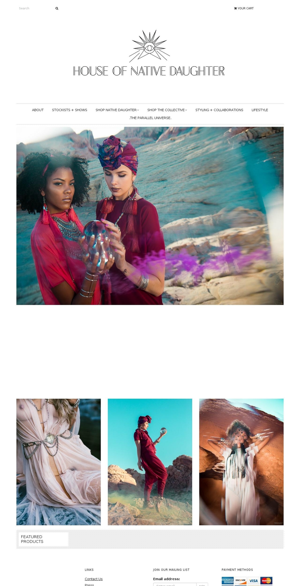 lovenativedaughter.com — Shopify storefront screenshot