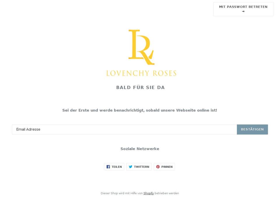 lovenchyroses.com — Shopify storefront screenshot