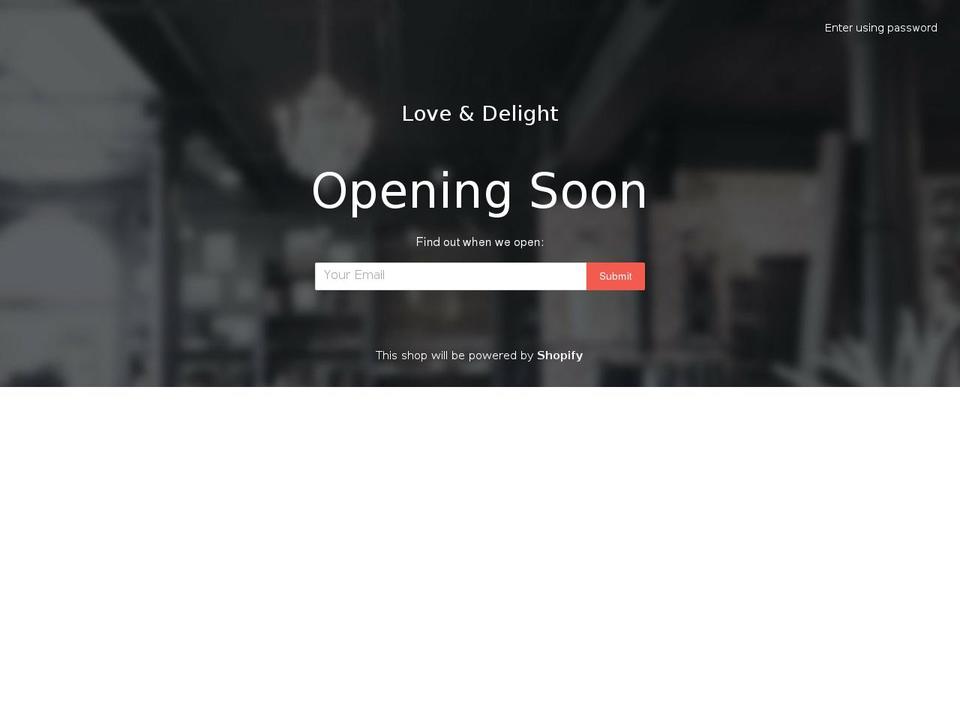 lovendelight.com — Shopify storefront screenshot