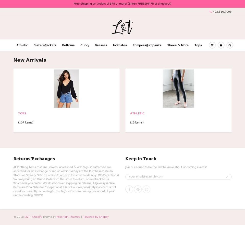 loventhreads.com shopify website screenshot