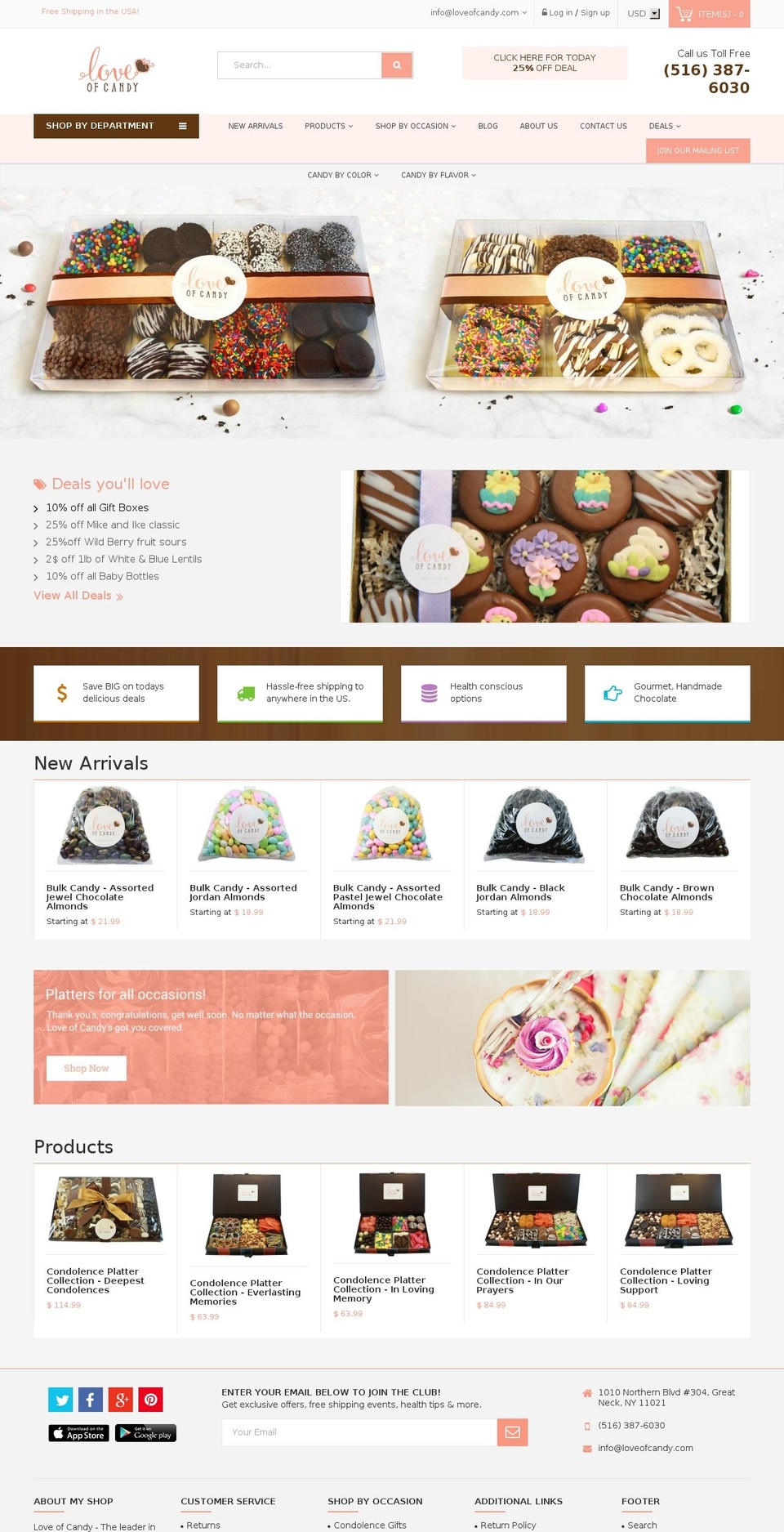 loveofcandy.com shopify website screenshot
