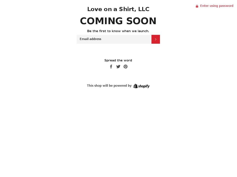 loveonashirt.com — Shopify storefront screenshot