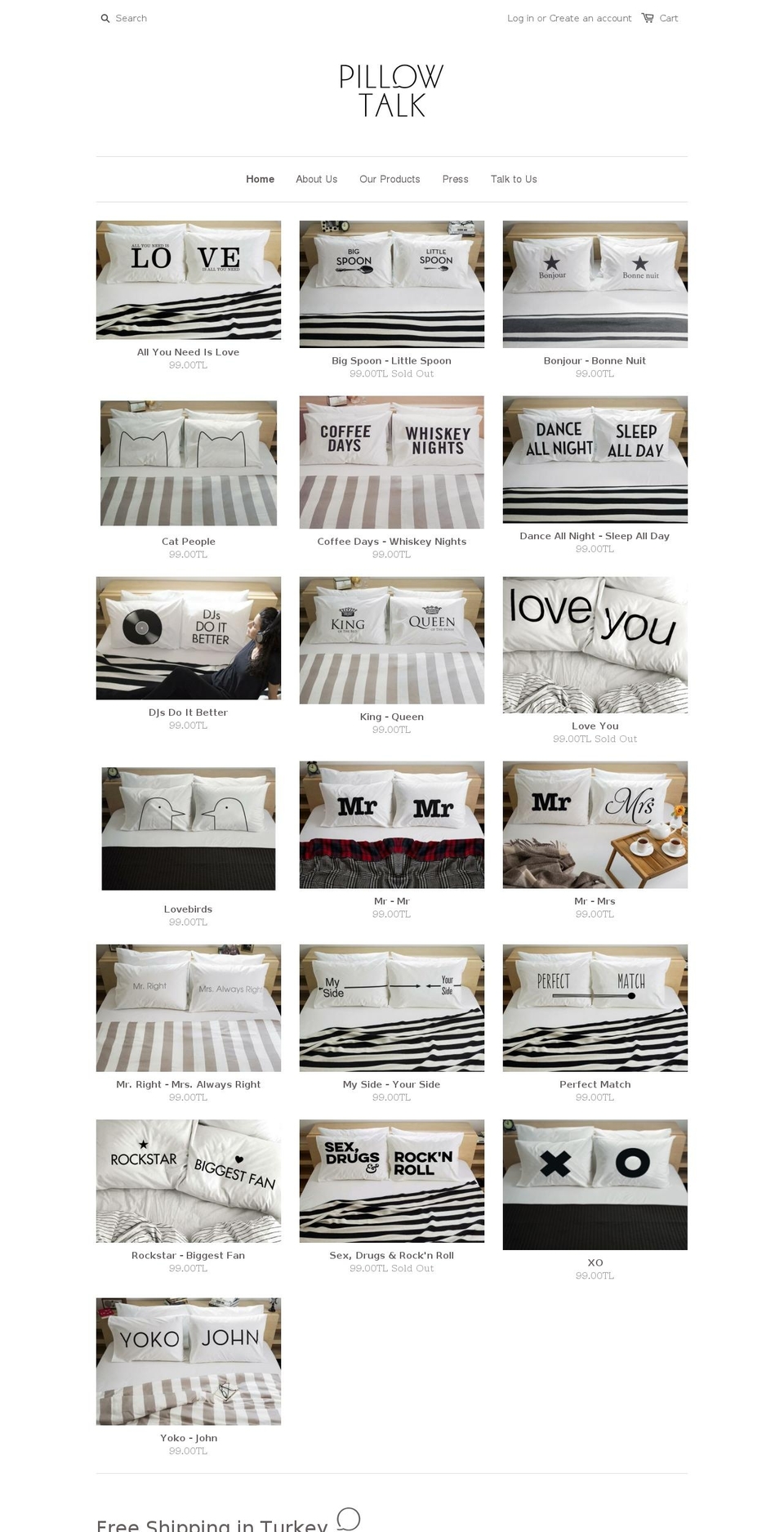 lovepillowtalk.com shopify website screenshot