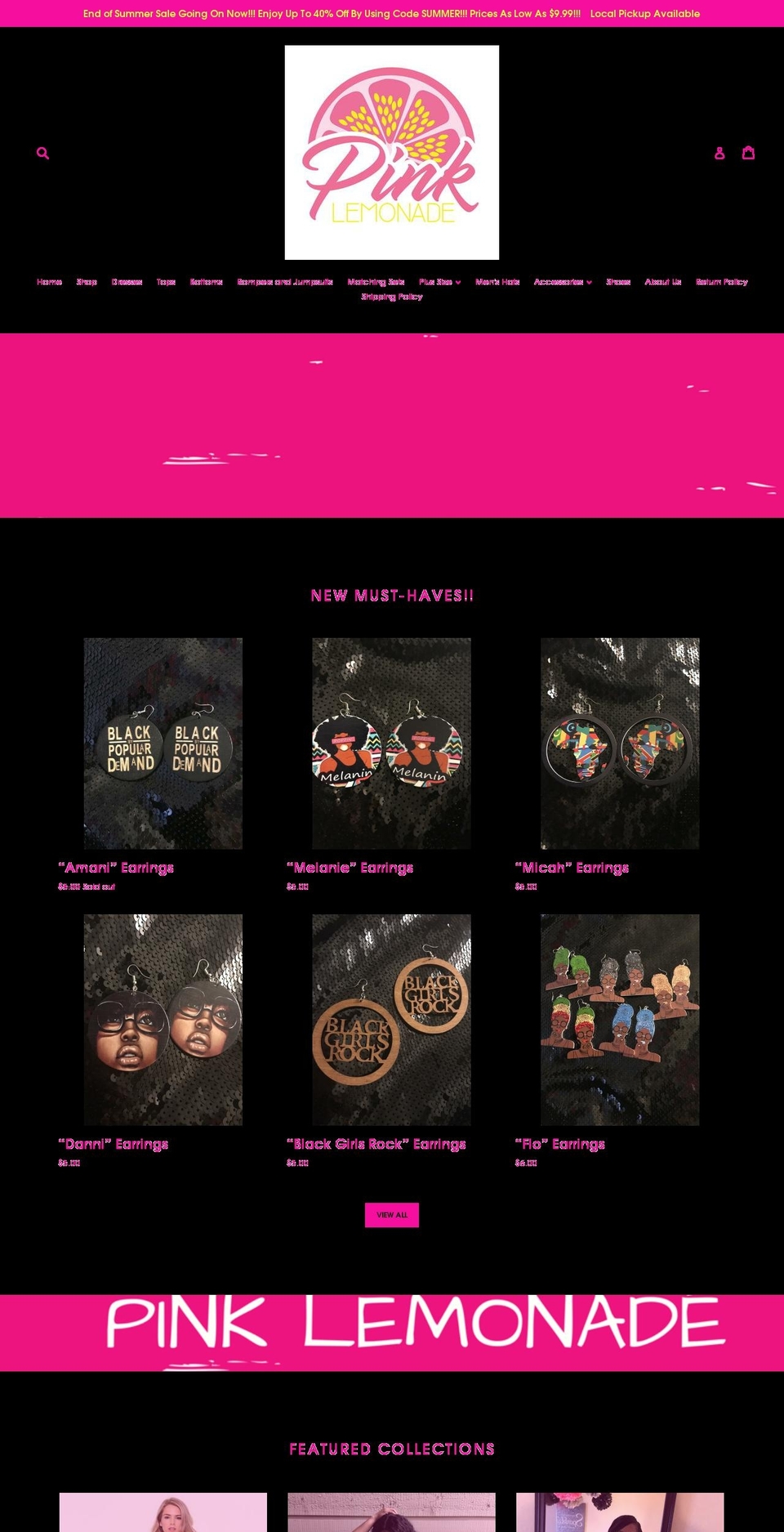 lovepinklemonade.com shopify website screenshot
