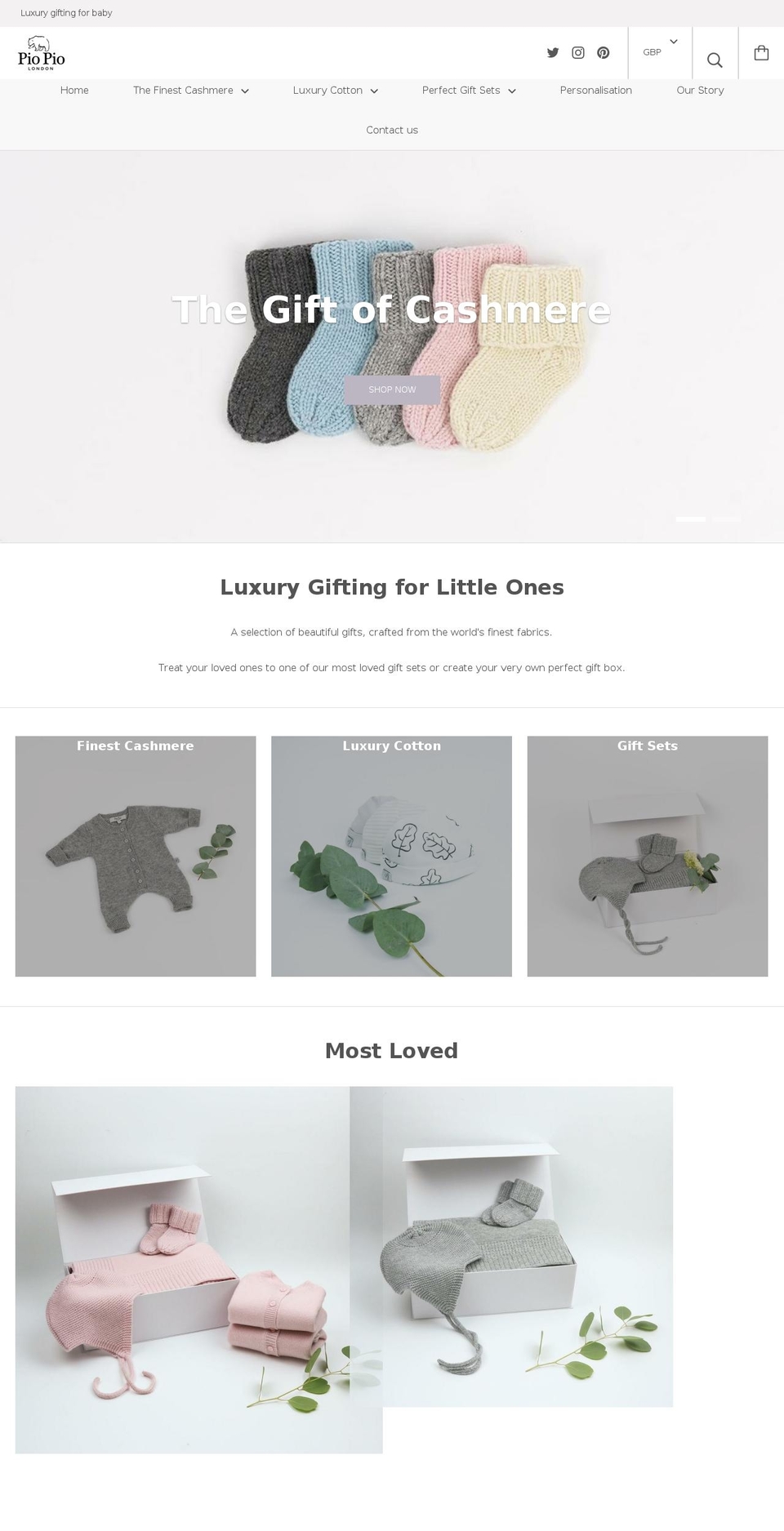 lovepiopio.com — Shopify storefront screenshot
