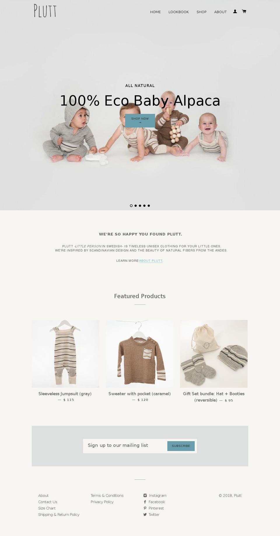 loveplutt.com — Shopify storefront screenshot