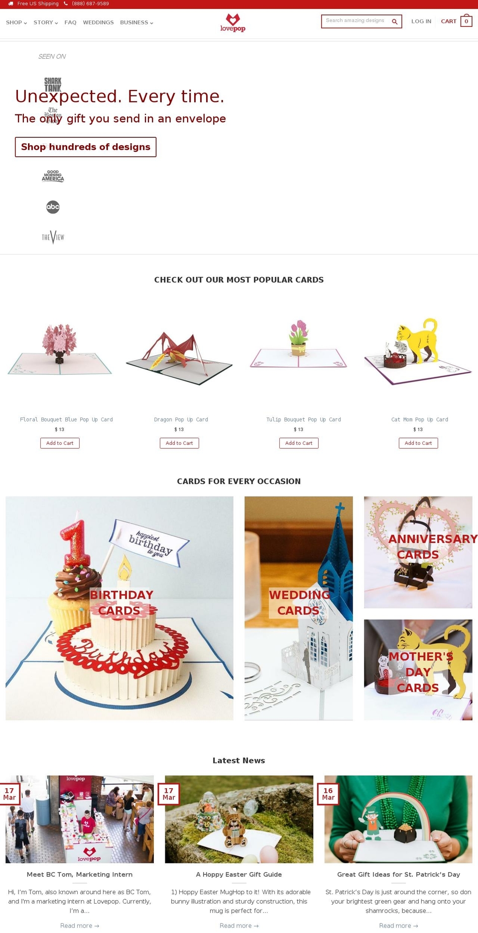 Lovepop Simplistic Shopify theme site example lovepop.com