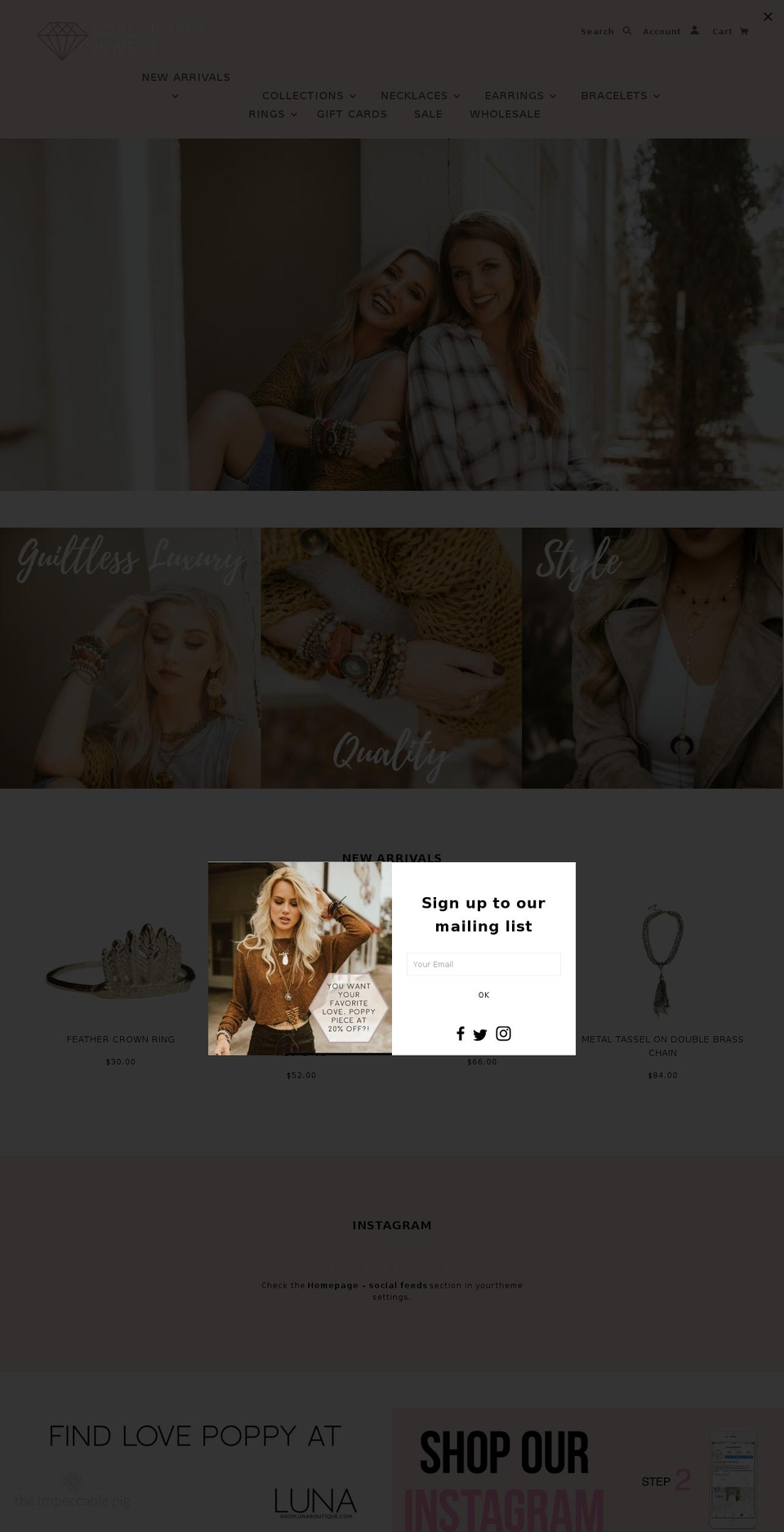 lovepoppyjewelry.com — Shopify storefront screenshot