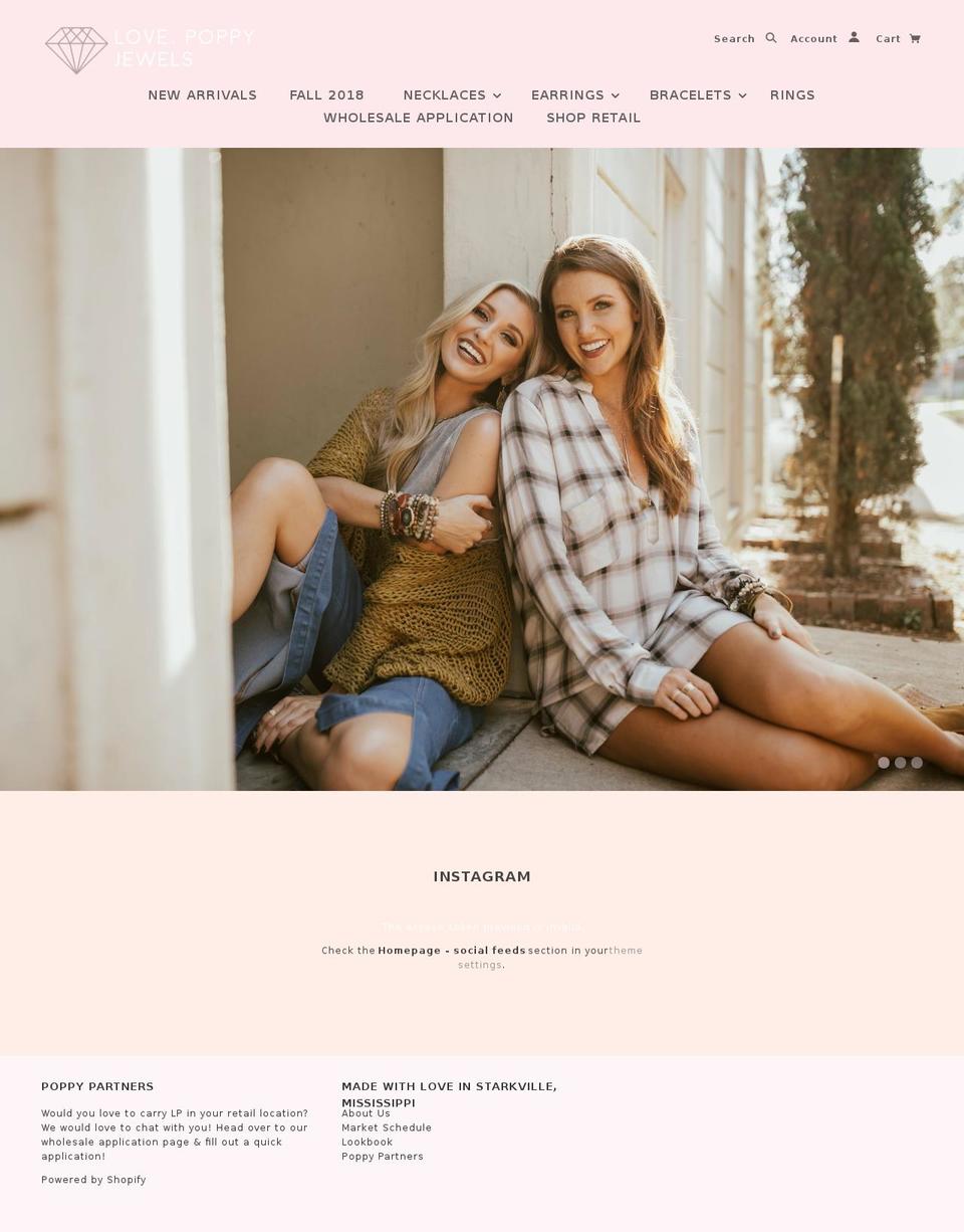 lovepoppyjewelswholesale.com — Shopify storefront screenshot