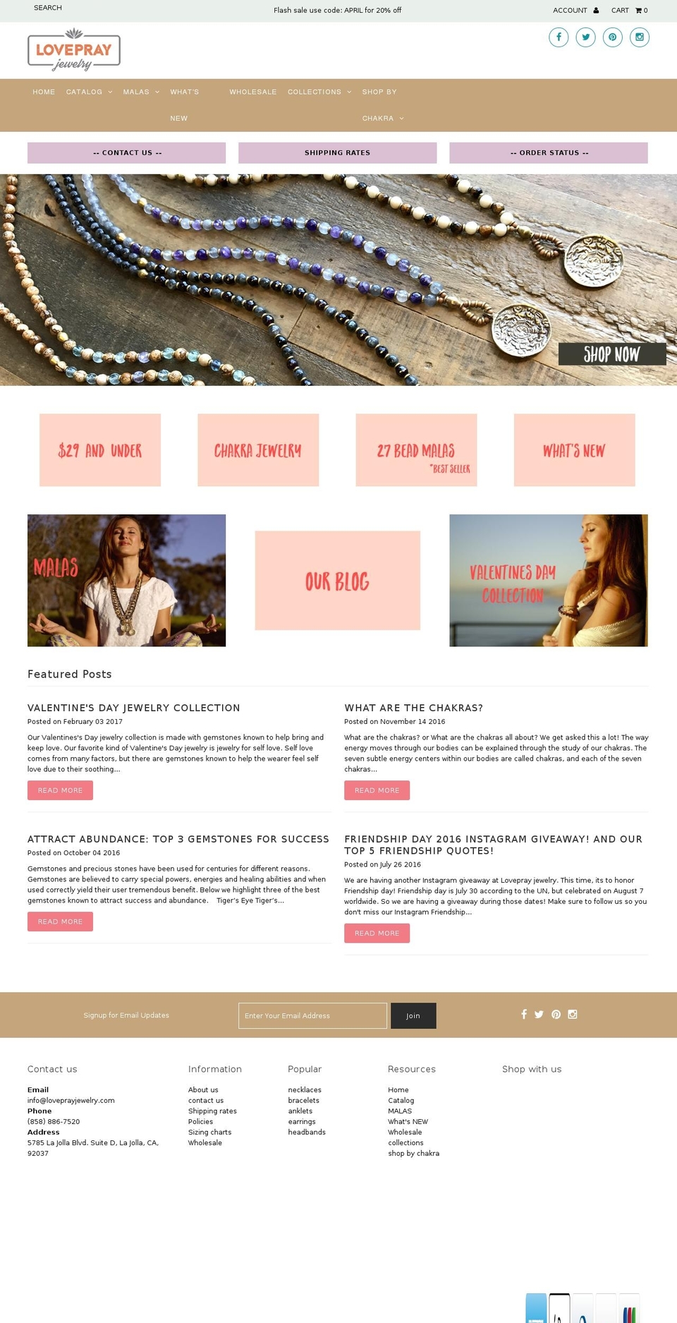 loveprayjewelry.com shopify website screenshot