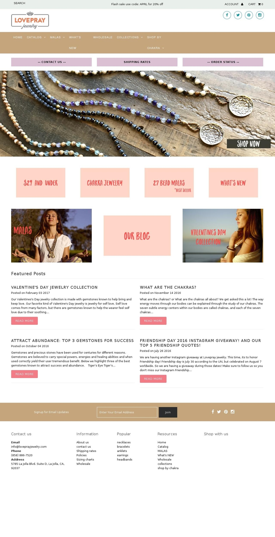 loveprayjewlery.com shopify website screenshot