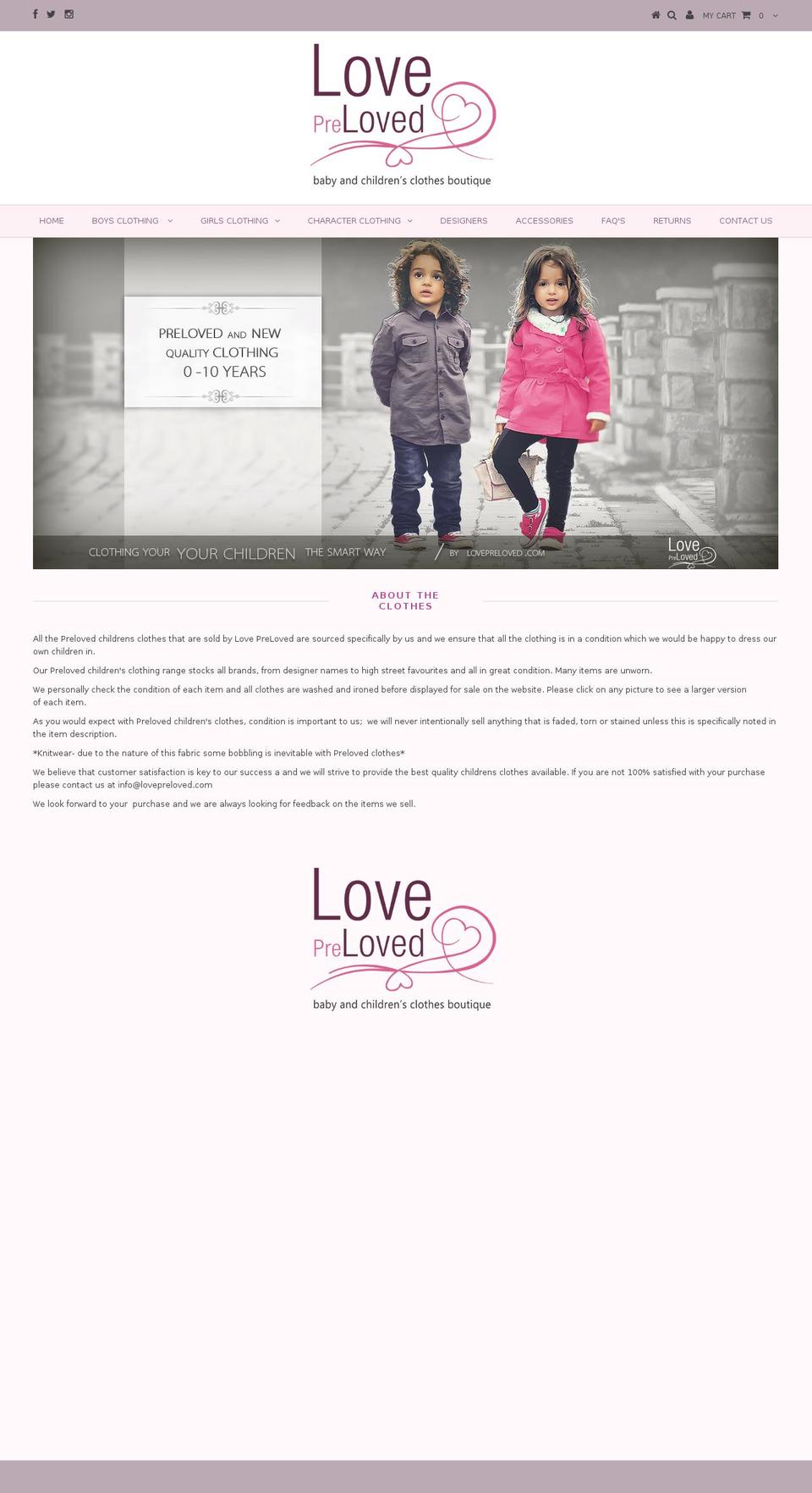 loved2 Shopify theme site example lovepreloved.org