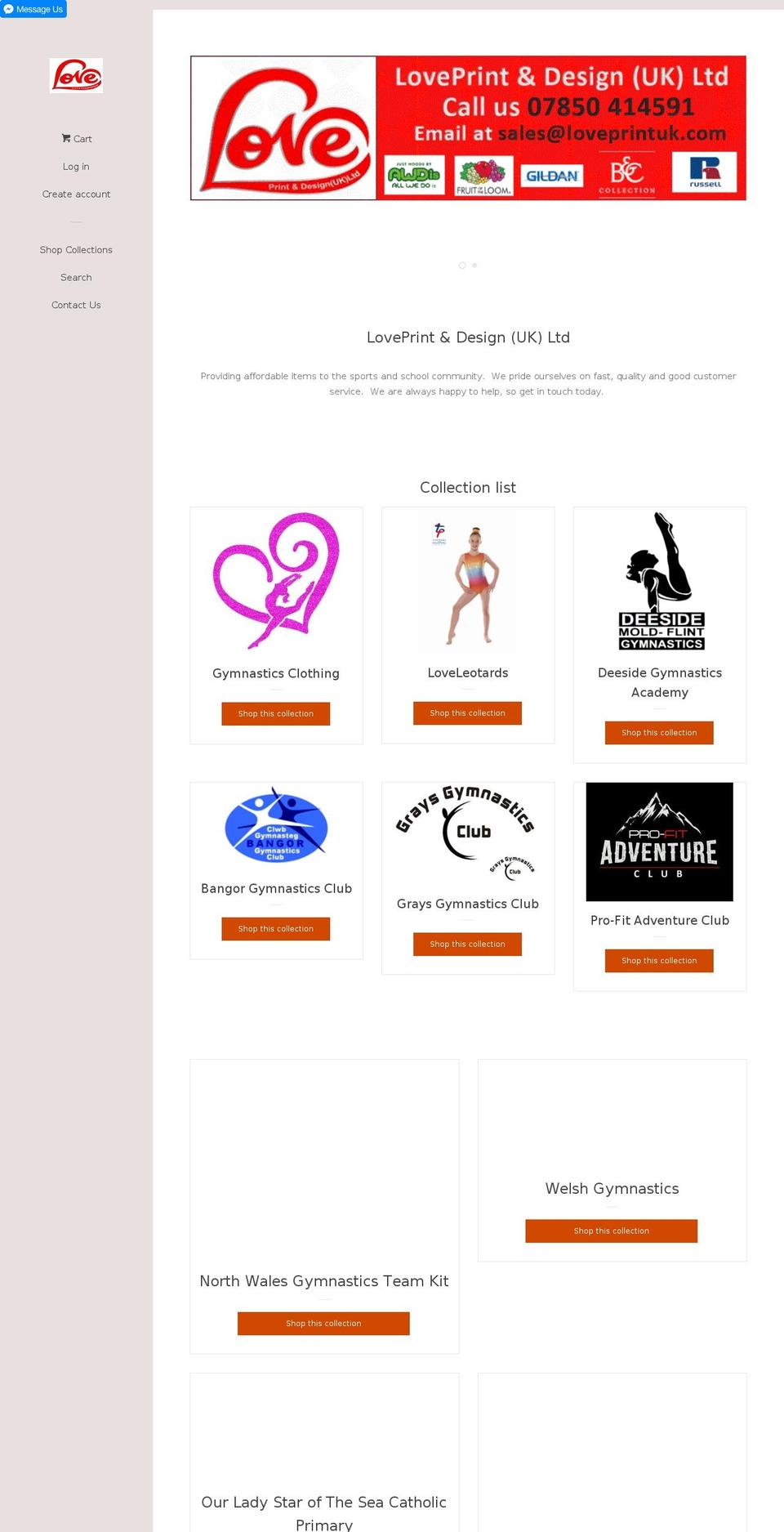 loveprintuk.com — Shopify storefront screenshot