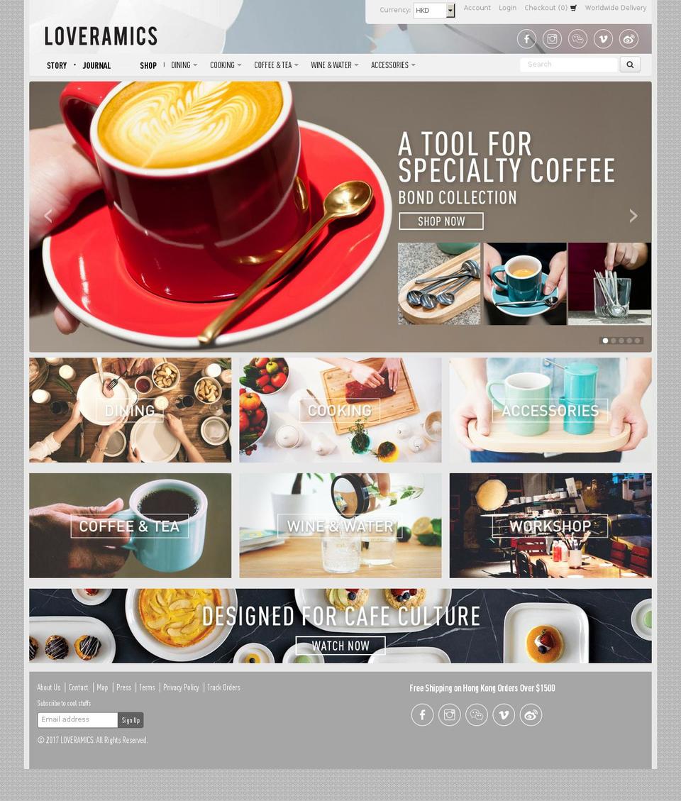 loveramics.com shopify website screenshot