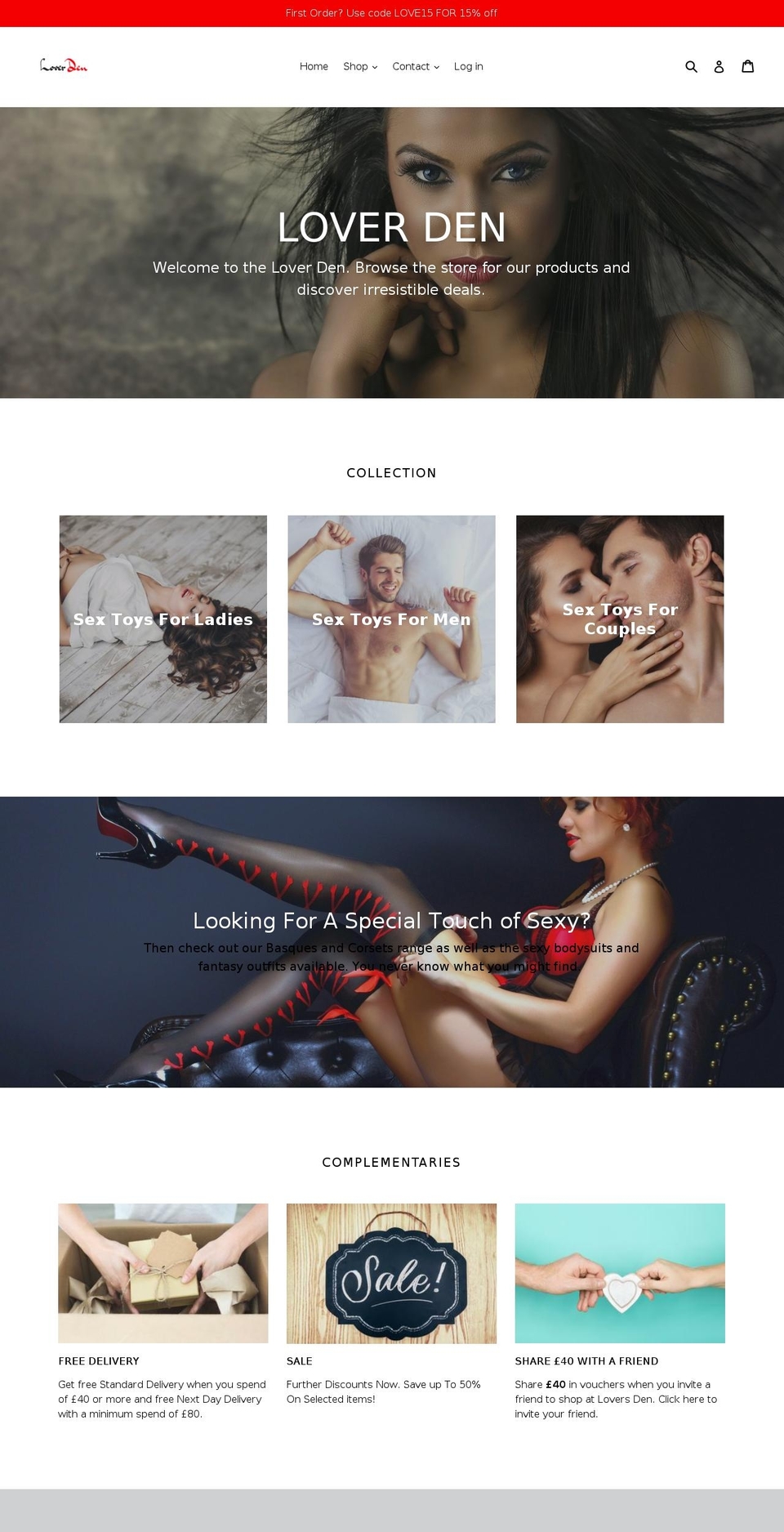 loverden.com shopify website screenshot