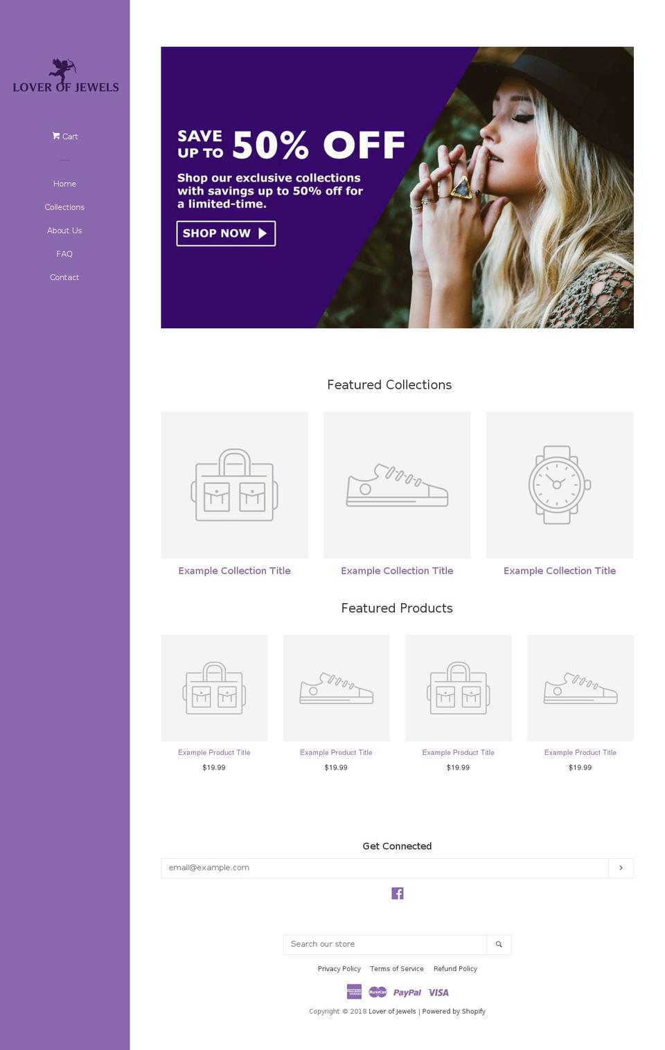 Gems Shopify theme site example loverofjewels.com