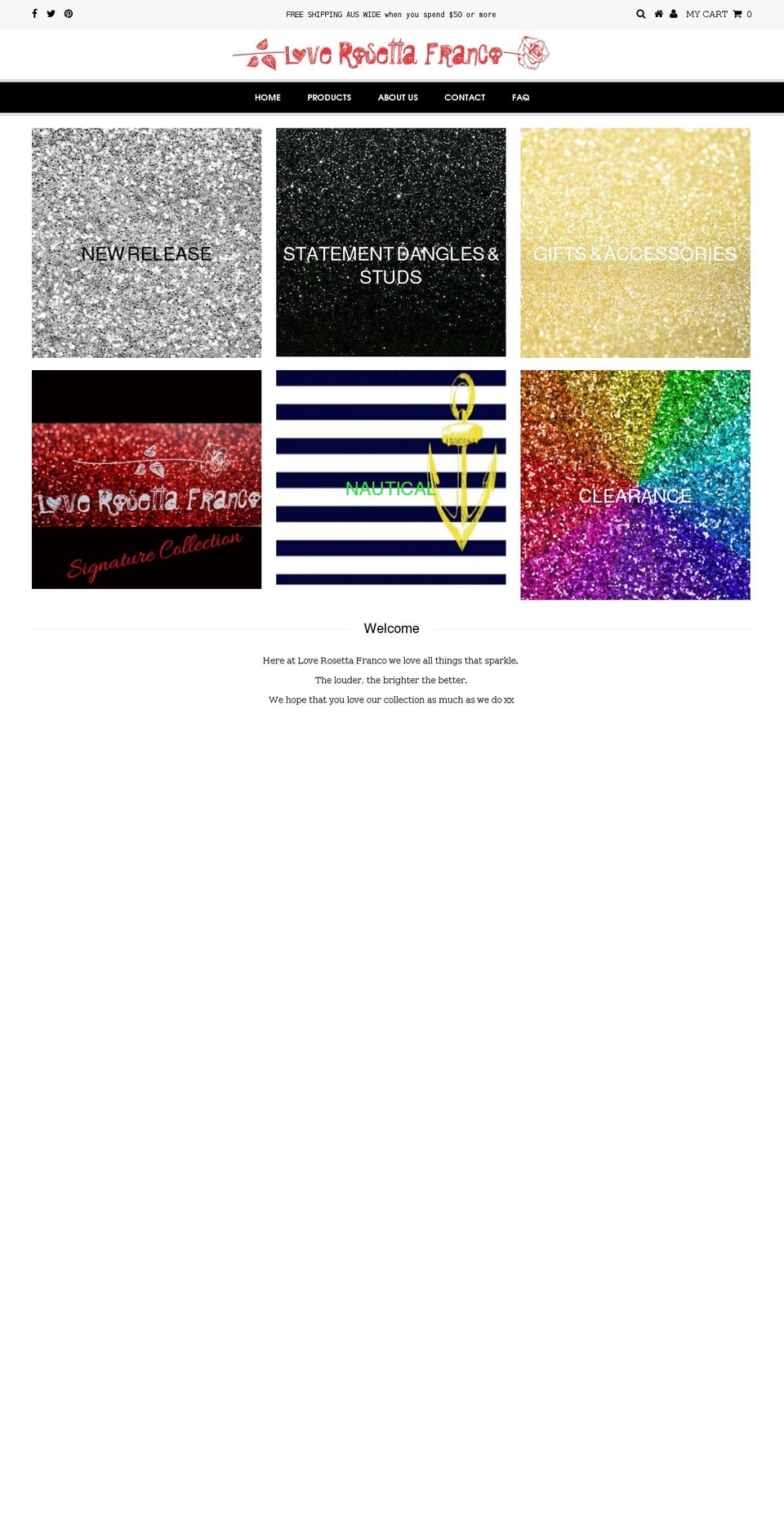 loverosettafranco.com shopify website screenshot