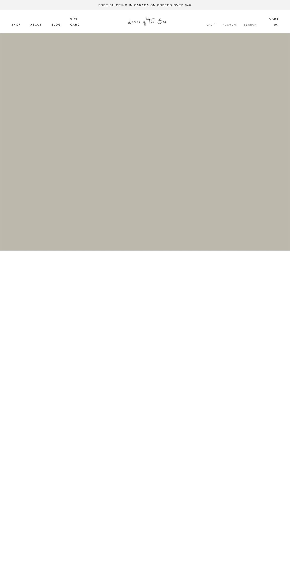 loversofthesea.com shopify website screenshot