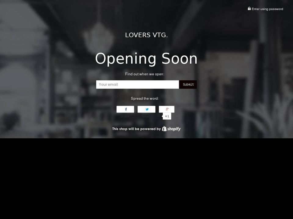 loversvtg.com — Shopify storefront screenshot