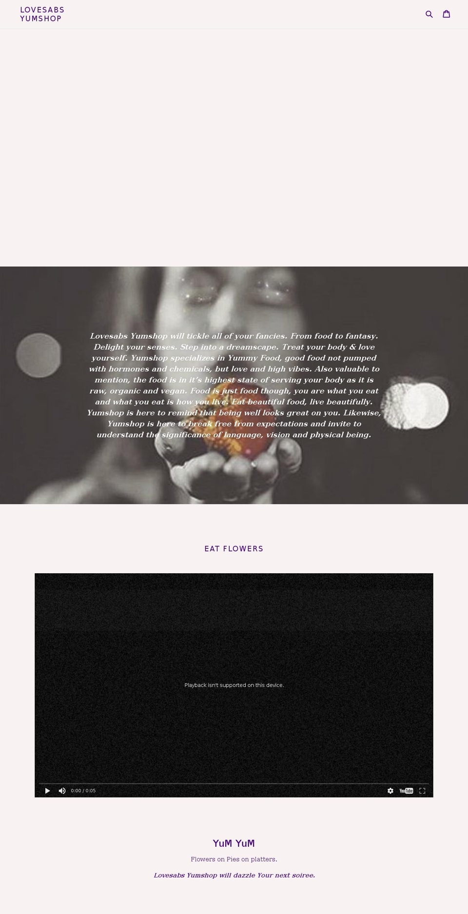 lovesabsyumshop.com shopify website screenshot