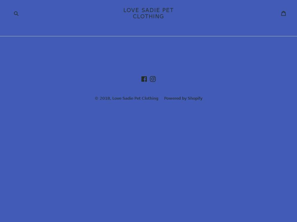 lovesadiepetclothing.com — Shopify storefront screenshot