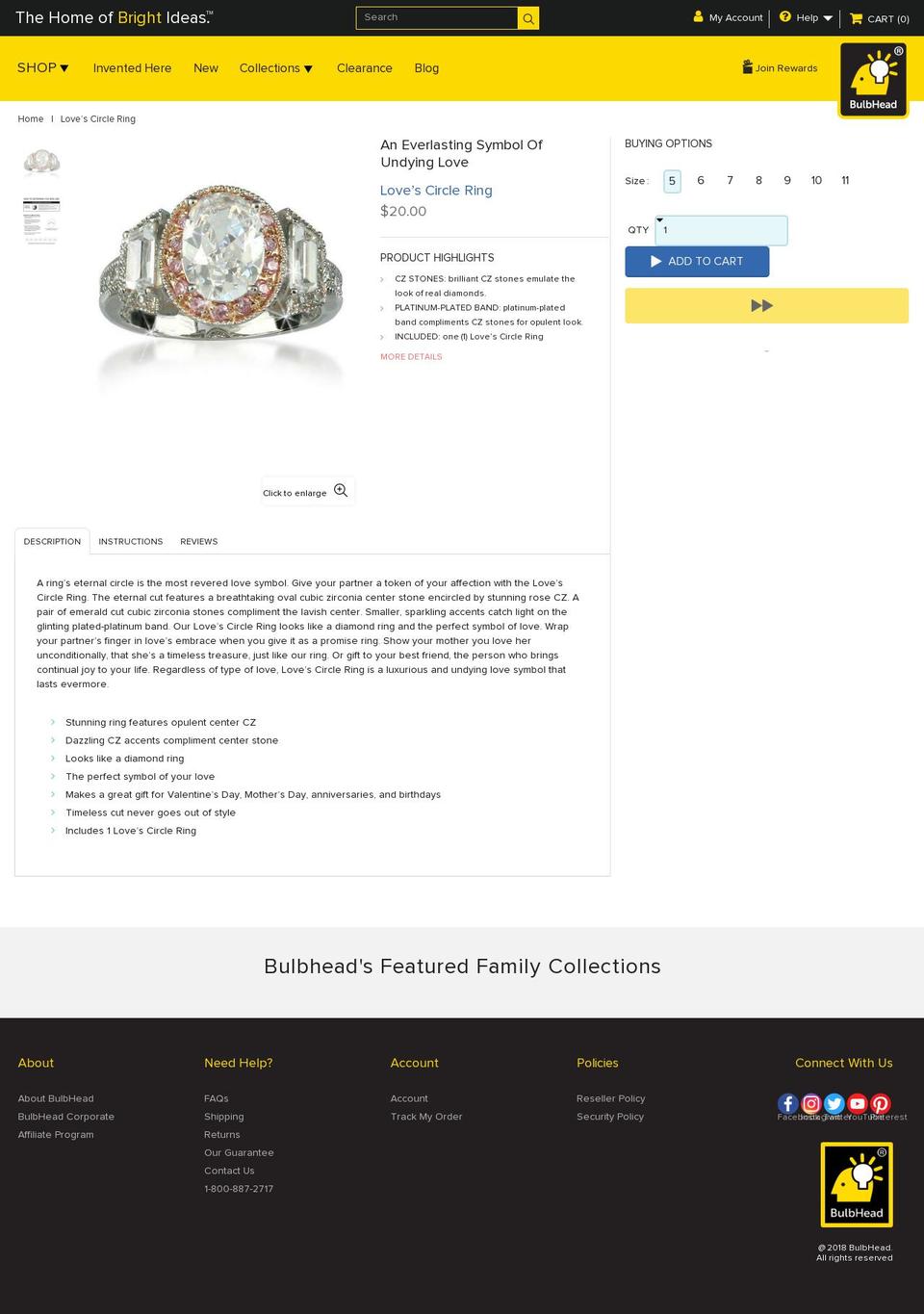 lovescirclering.com shopify website screenshot