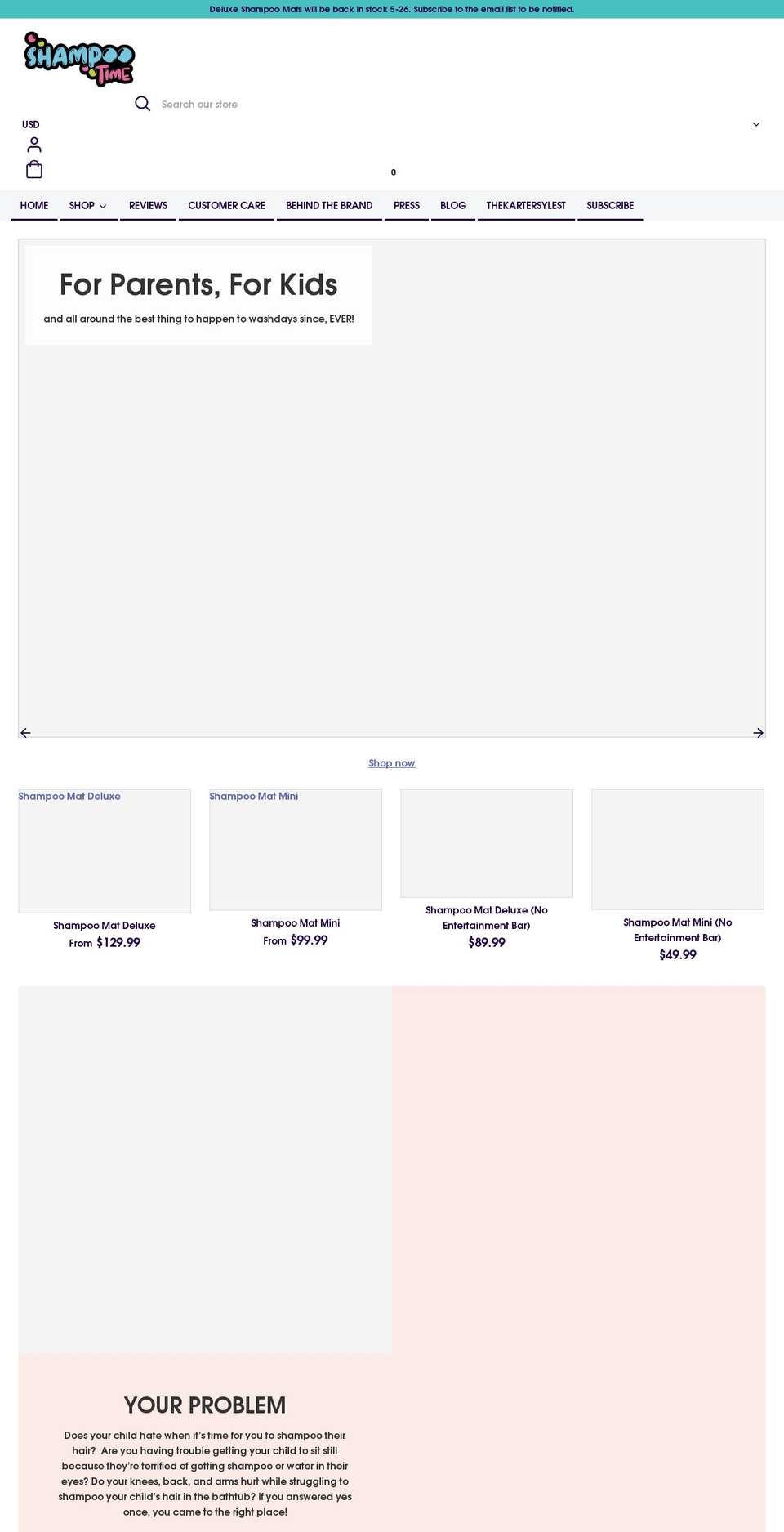 loveshampootime.com shopify website screenshot