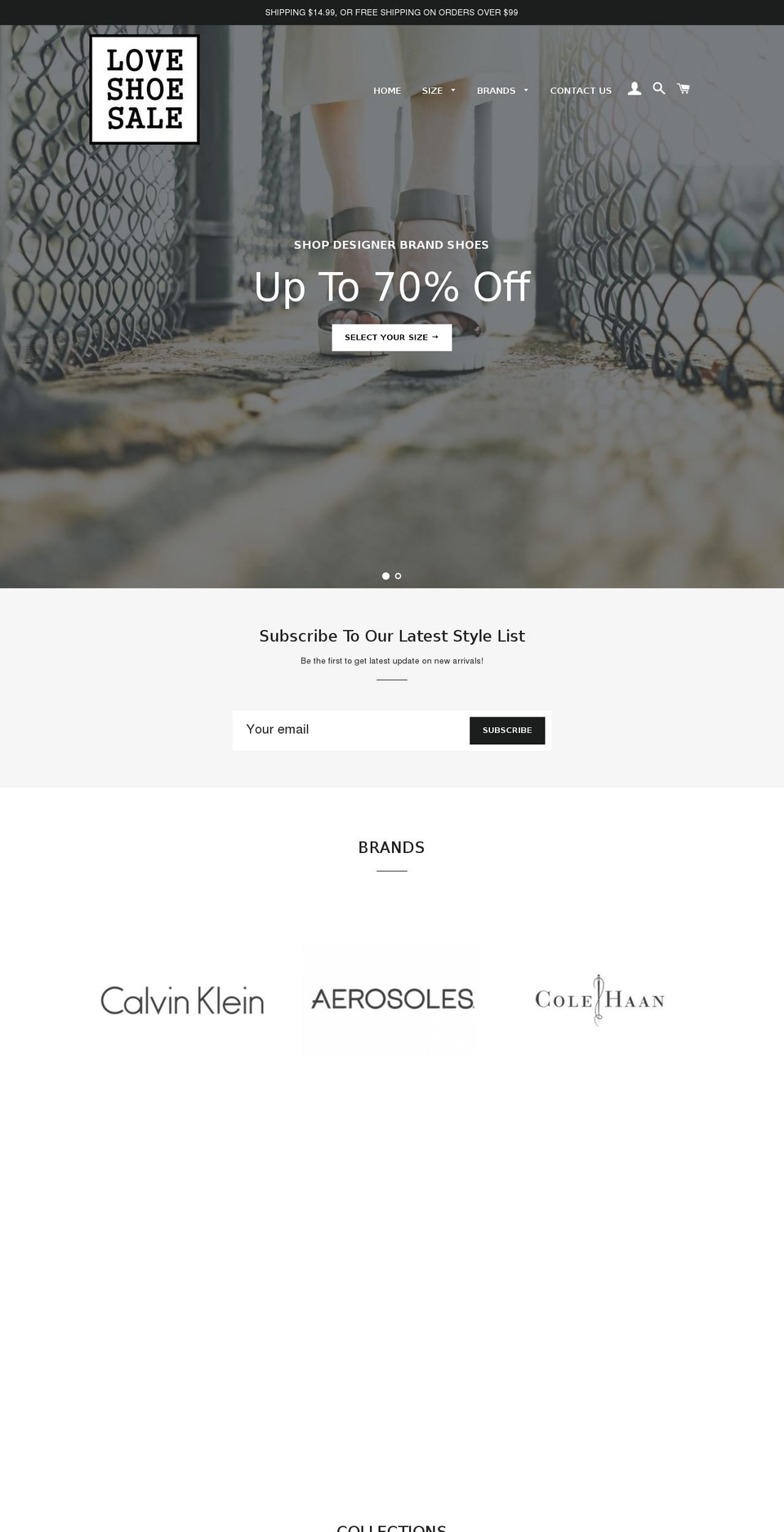 loveshoesale.com — Shopify storefront screenshot