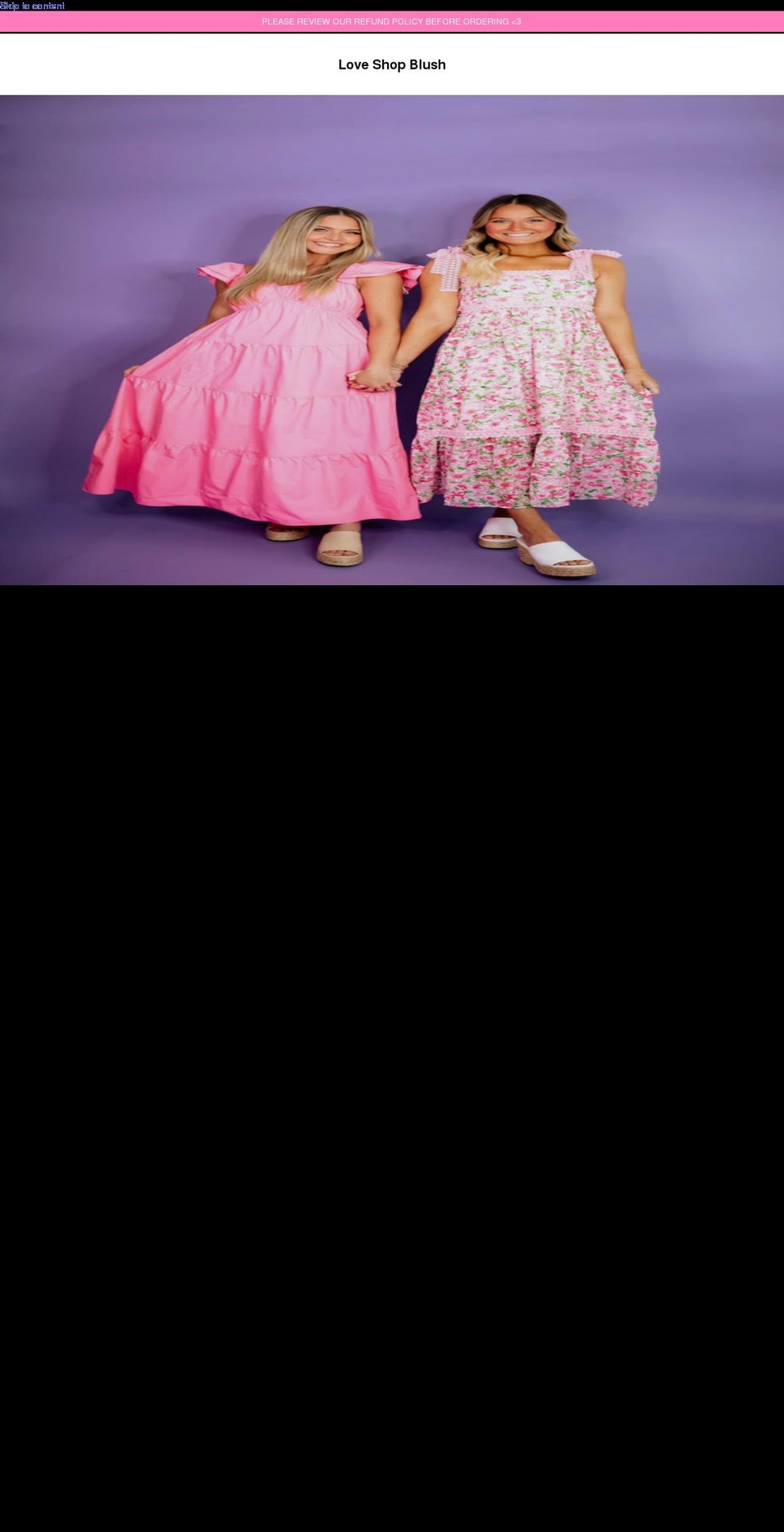 loveshopblush.com shopify website screenshot