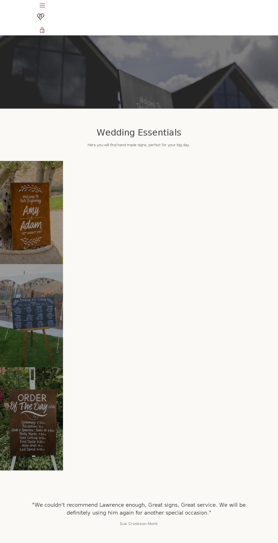 lovesignage.com — Shopify storefront screenshot