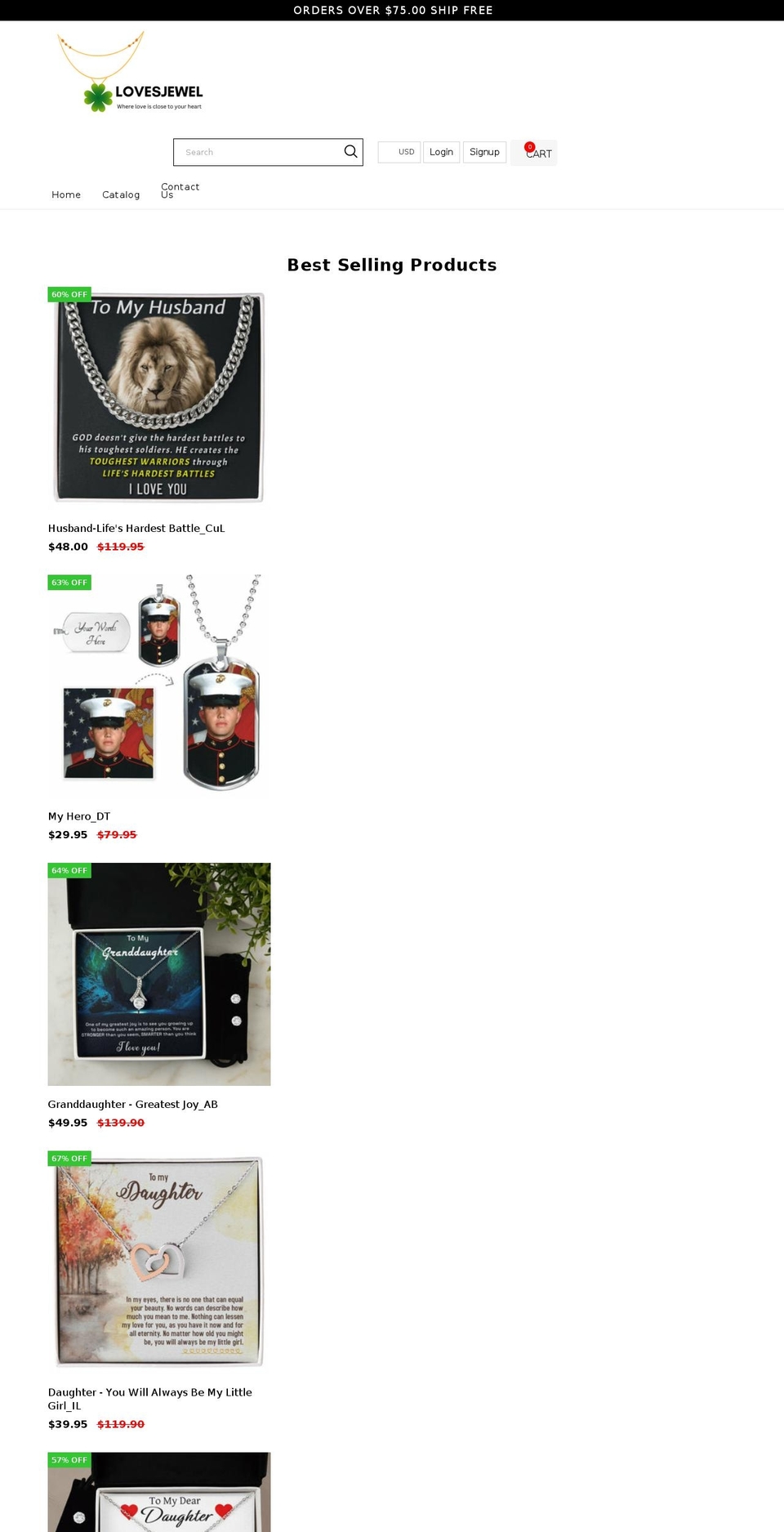 lovesjewel.com — Shopify storefront screenshot
