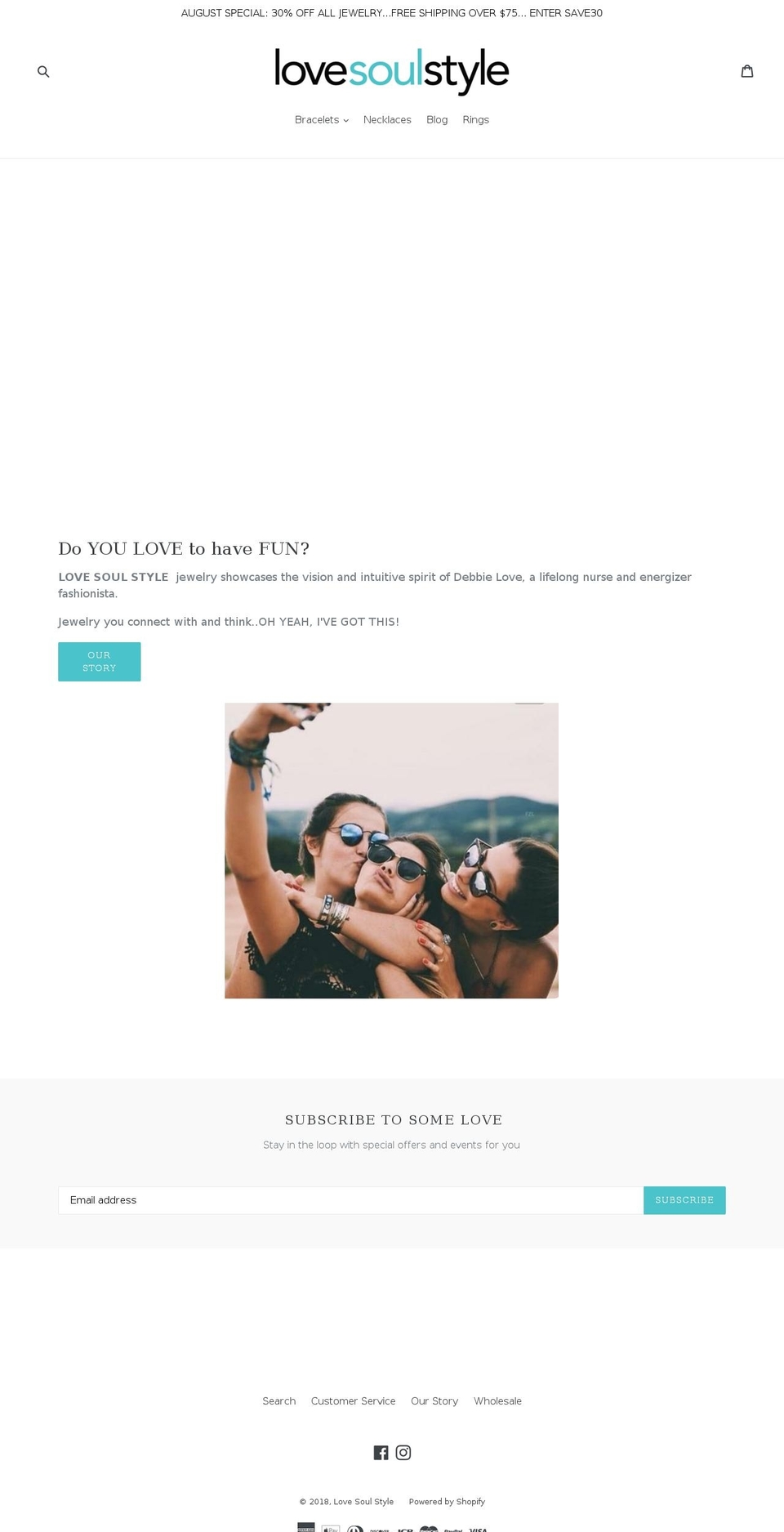 lovesoulstyle.com — Shopify storefront screenshot
