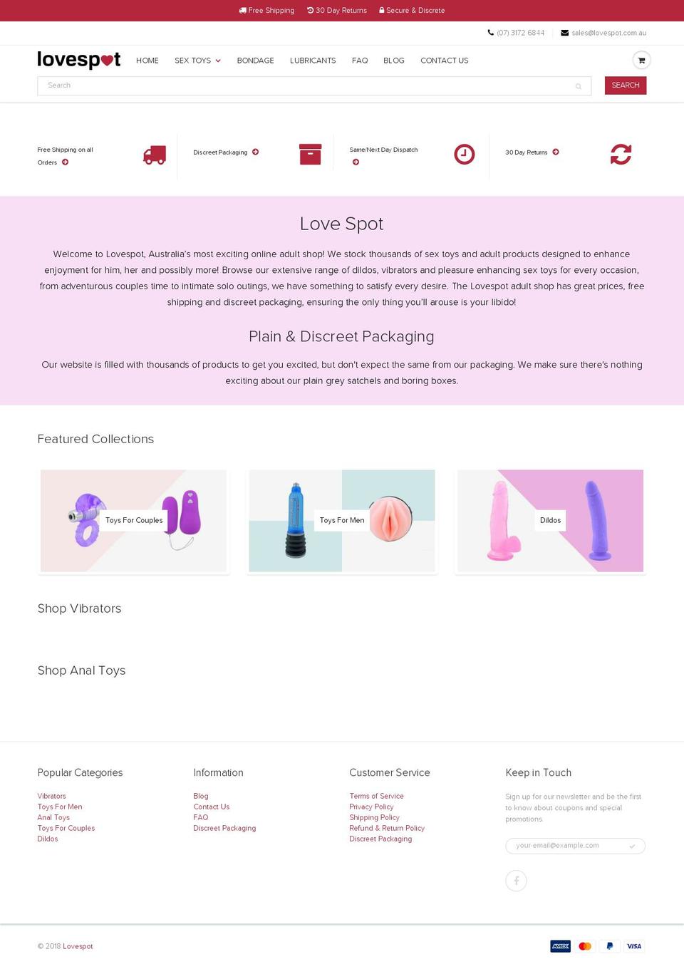 lovespot.com.au shopify website screenshot
