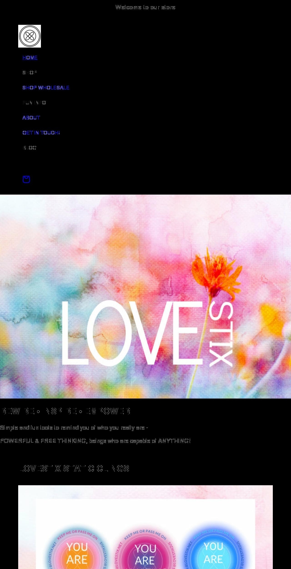 lovestix.net shopify website screenshot