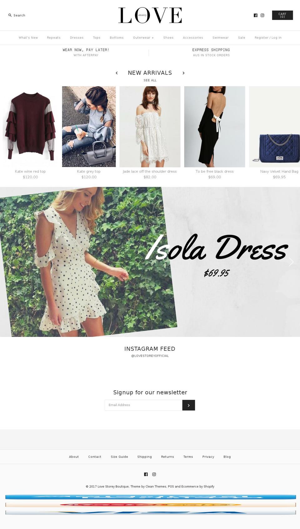 lovestoreyboutique.com shopify website screenshot